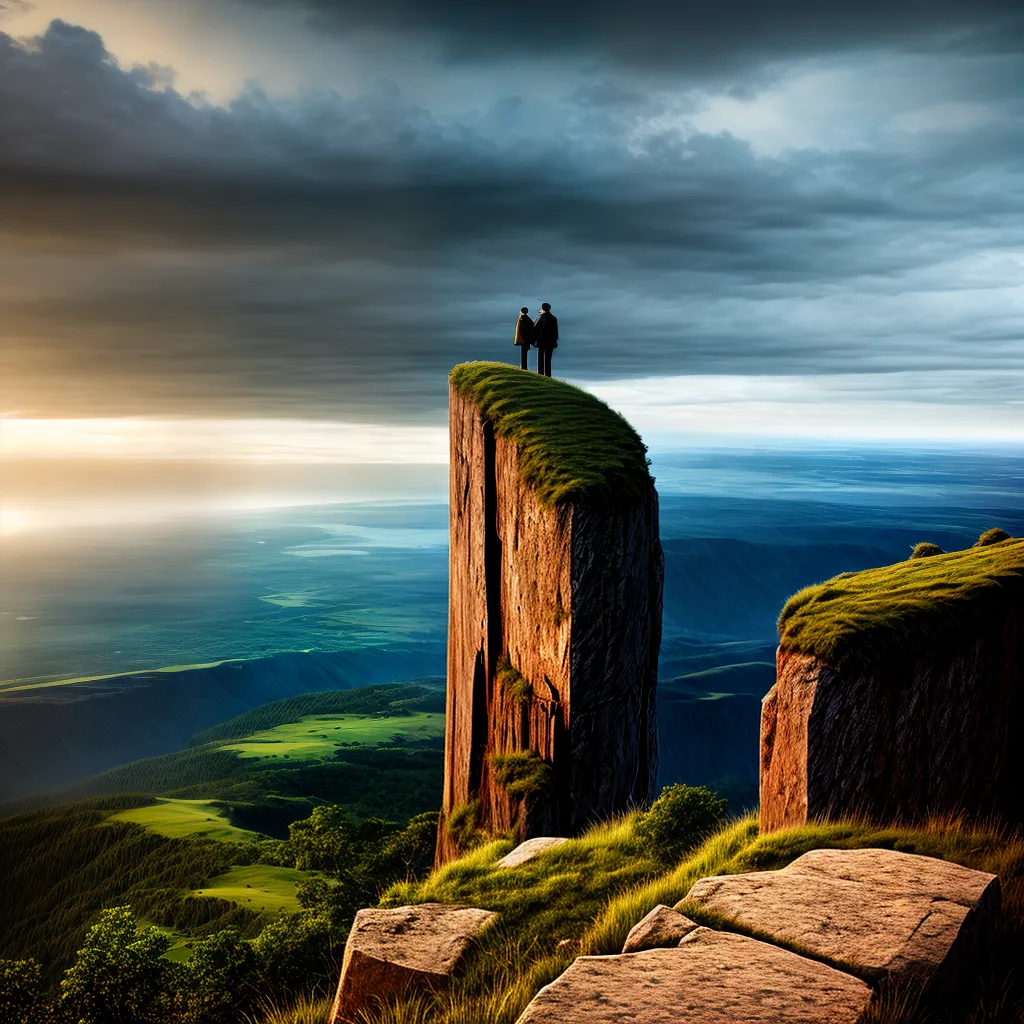 Desvendando o Mistério: O Significado de Lá Ele 4 Fotos vista cliff contemplacao vida