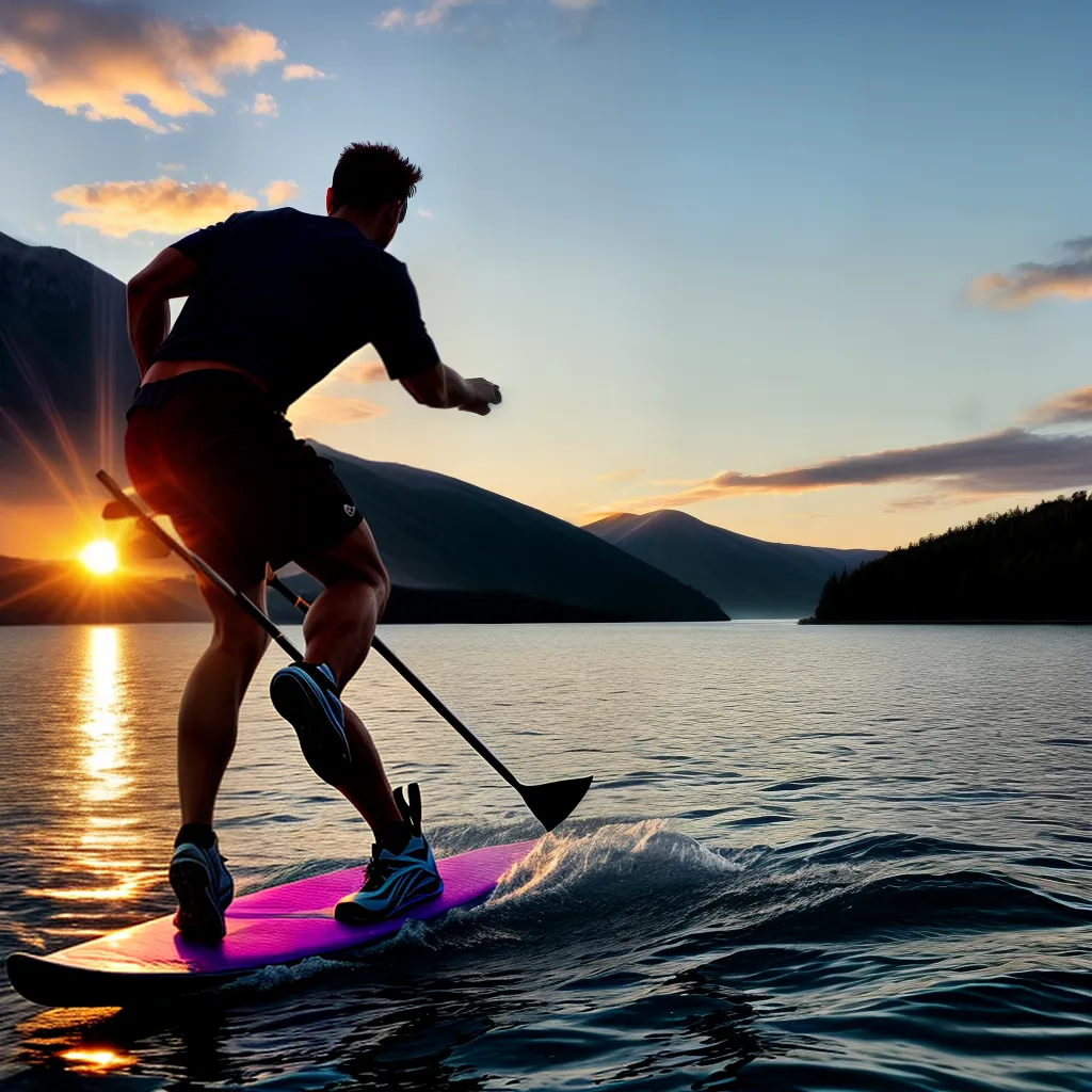 Desvendando os Sonhos com Esportes Aquáticos 2 Fotos wakeboard por do sol lago natureza