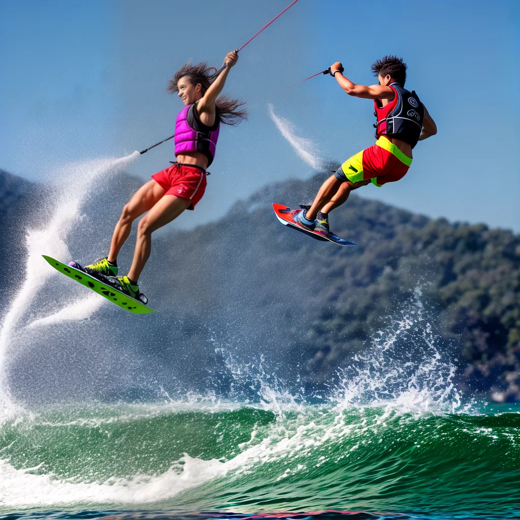 Esperança nas águas: o que significa sonhar com esportes aquáticos? 2 Fotos wakeboard sol lago esporte liberdade