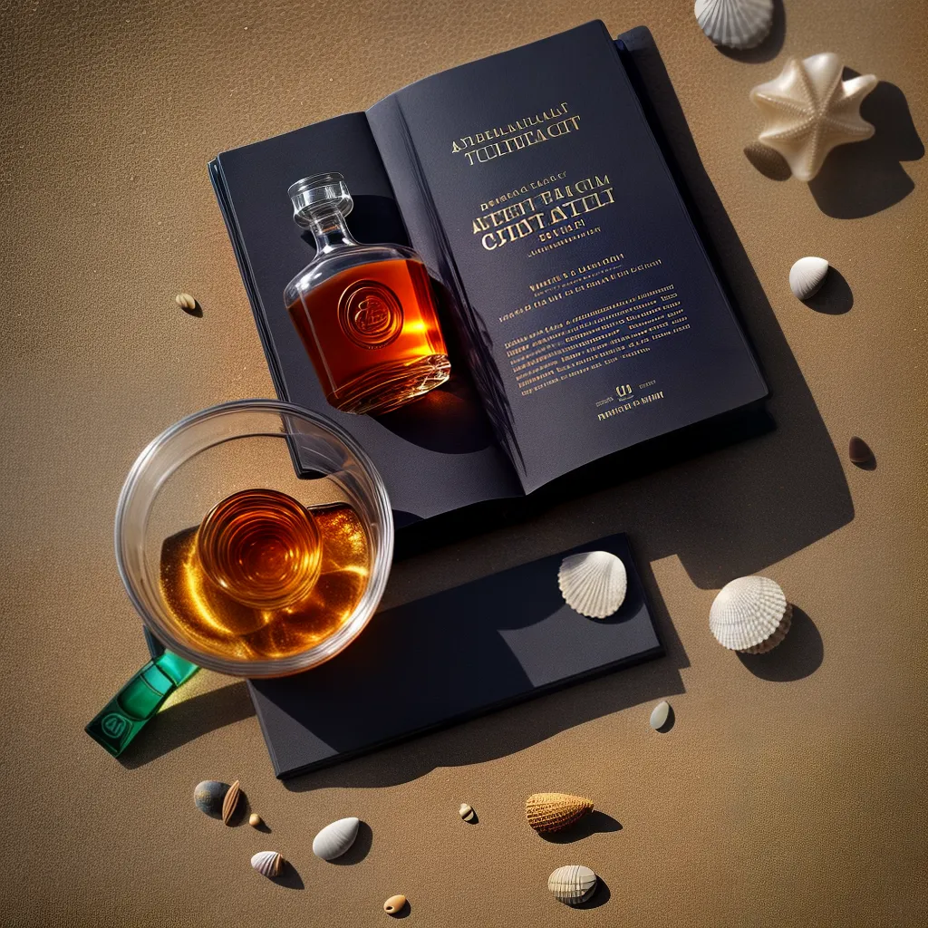 Fotos whisky praia concha livro