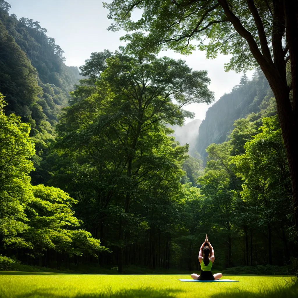 Fotos yoga natureza serenidade saude