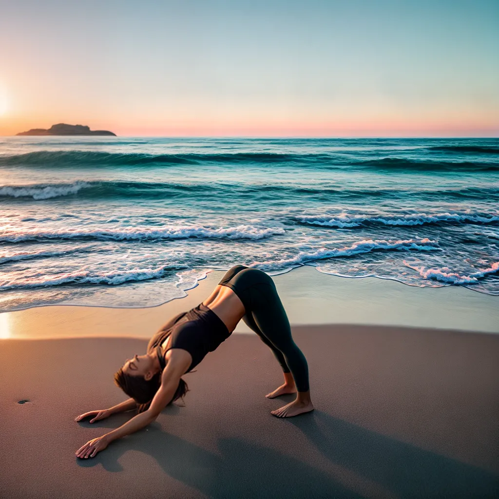 Descobrindo o Significado de Sonhar com Equilíbrio Emocional. 3 Fotos yoga praia por do sol equilibrio 1