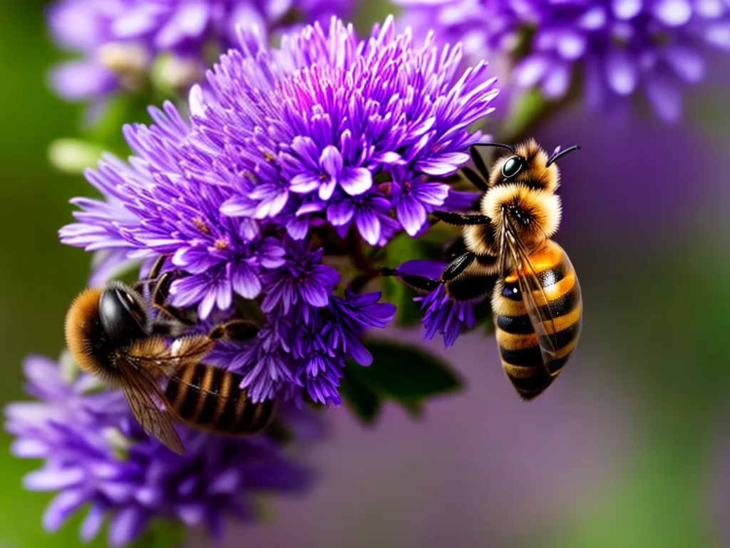 Fotos abelha coletando nectar flor