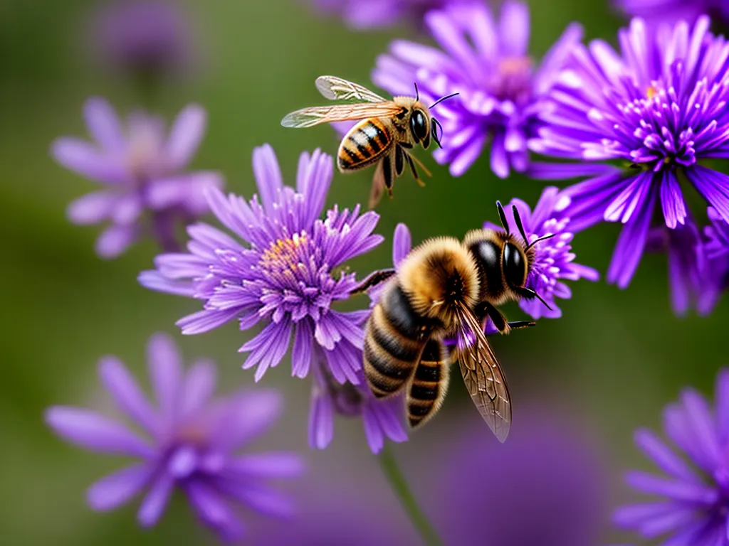 Fotos abelha lavanda polen asa brilho