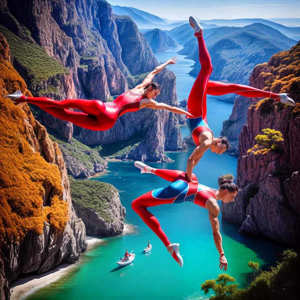 Explorando o Fascinante Mundo Ginástico e Teatral dos Sonhos 3 Fotos acrobacias aereas cenario colorido