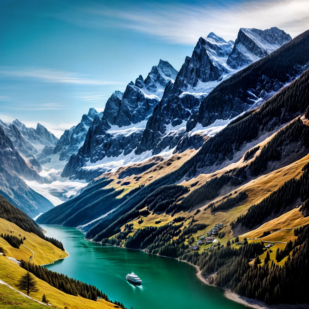 Fotos alpes suicos paisagem serena