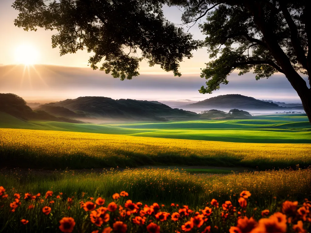 Alegria e Abundância: Decifrando os Sonhos Misteriosos 2 Fotos amanhecer colorido campo flores frutas arcoiris