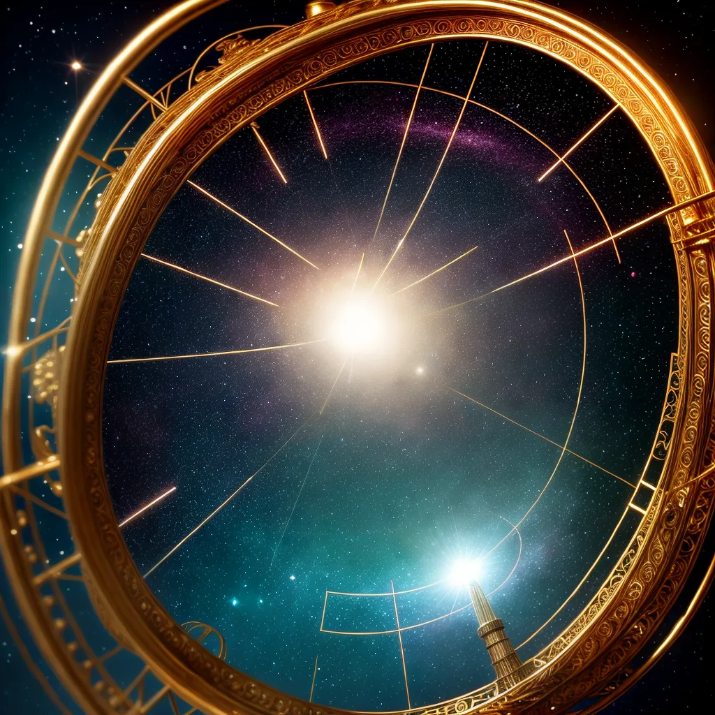 Fotos aro dourado celestial sabedoria