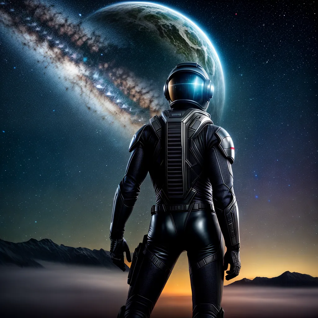 Significado de Sonhar com um Agente Espacial Autêntico 6 Fotos astronauta explorando planeta estrelado