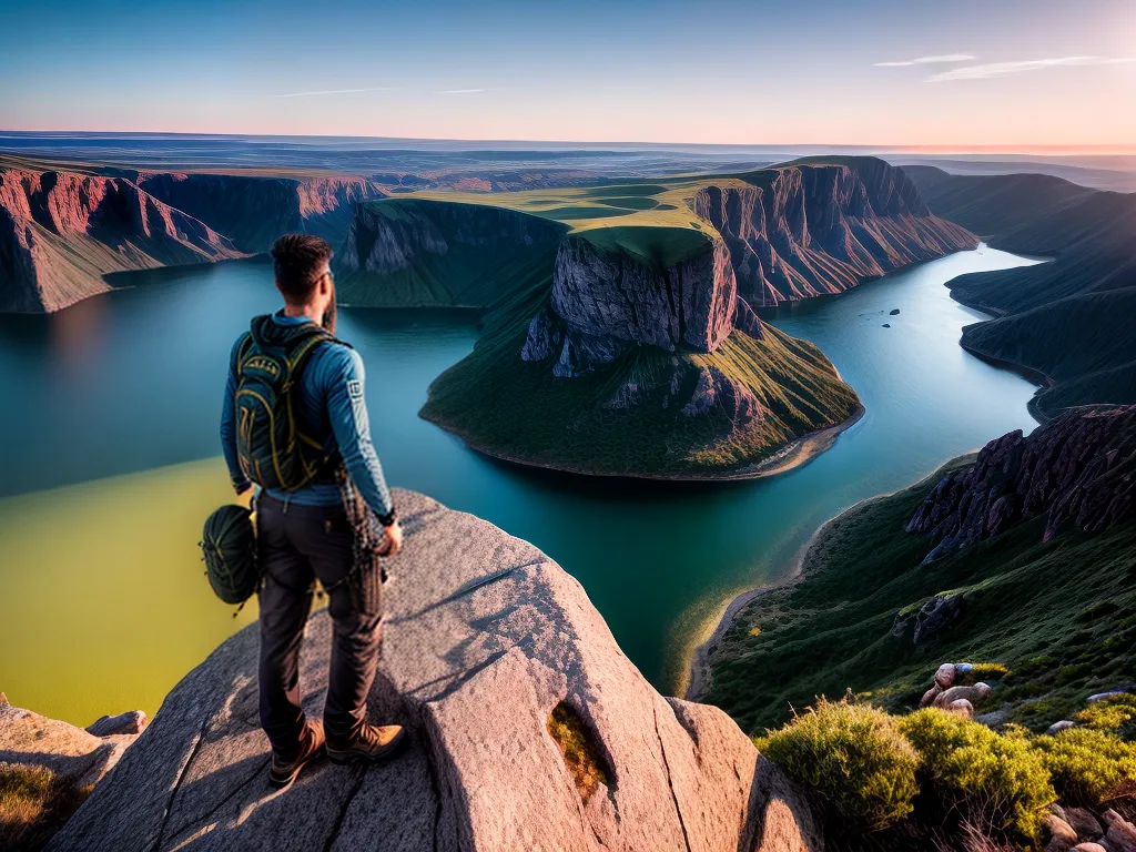 Fotos aventura paisagem deslumbrante por do sol