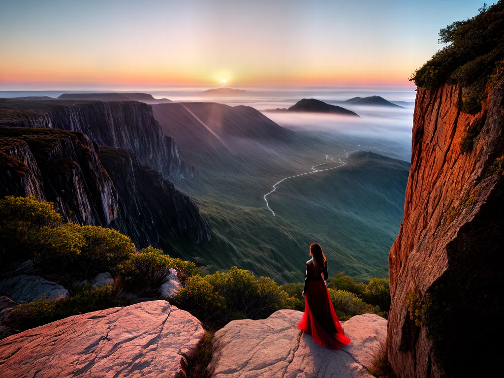 Fotos aventura por do sol beira abismo
