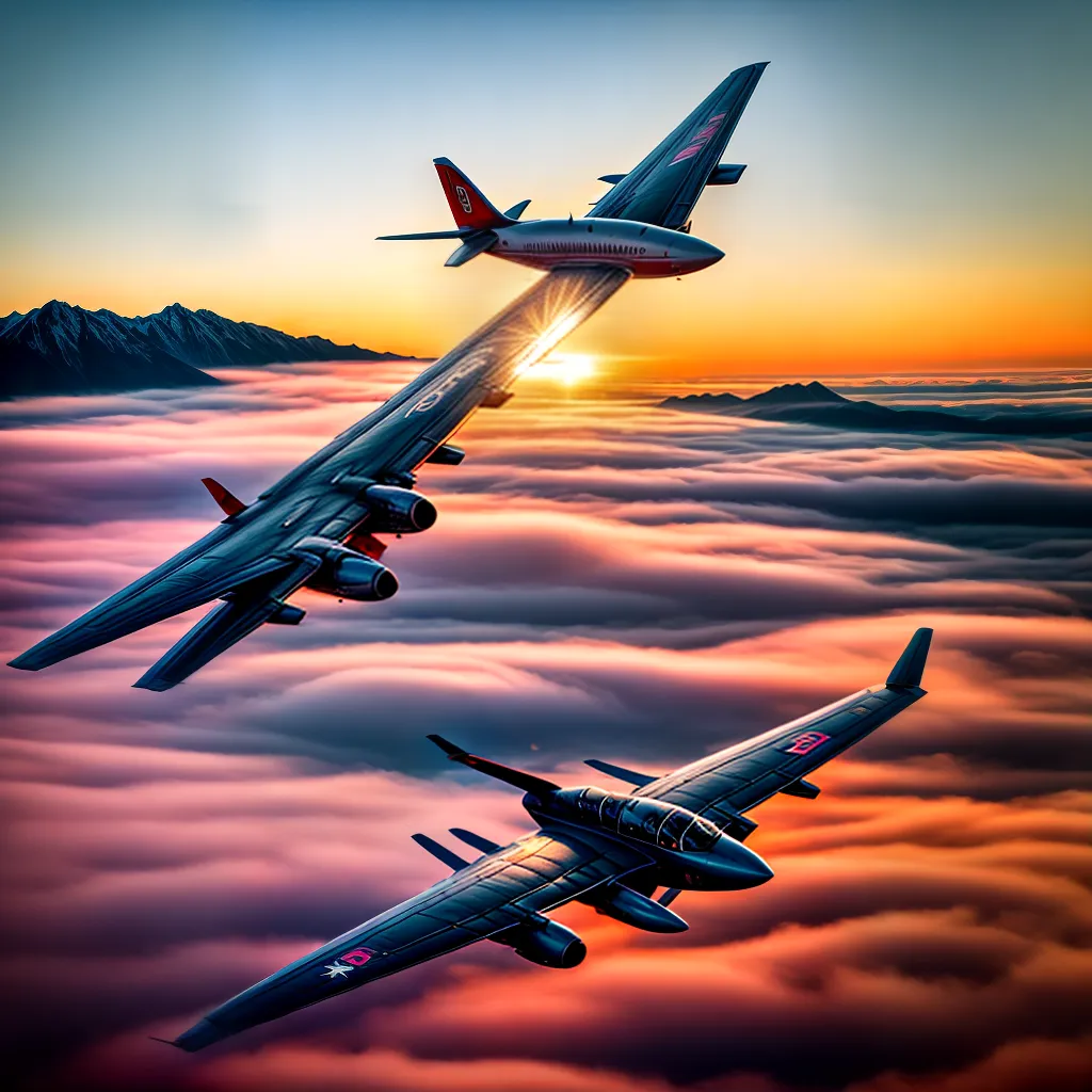 Fotos aviao por do sol sonhos voo
