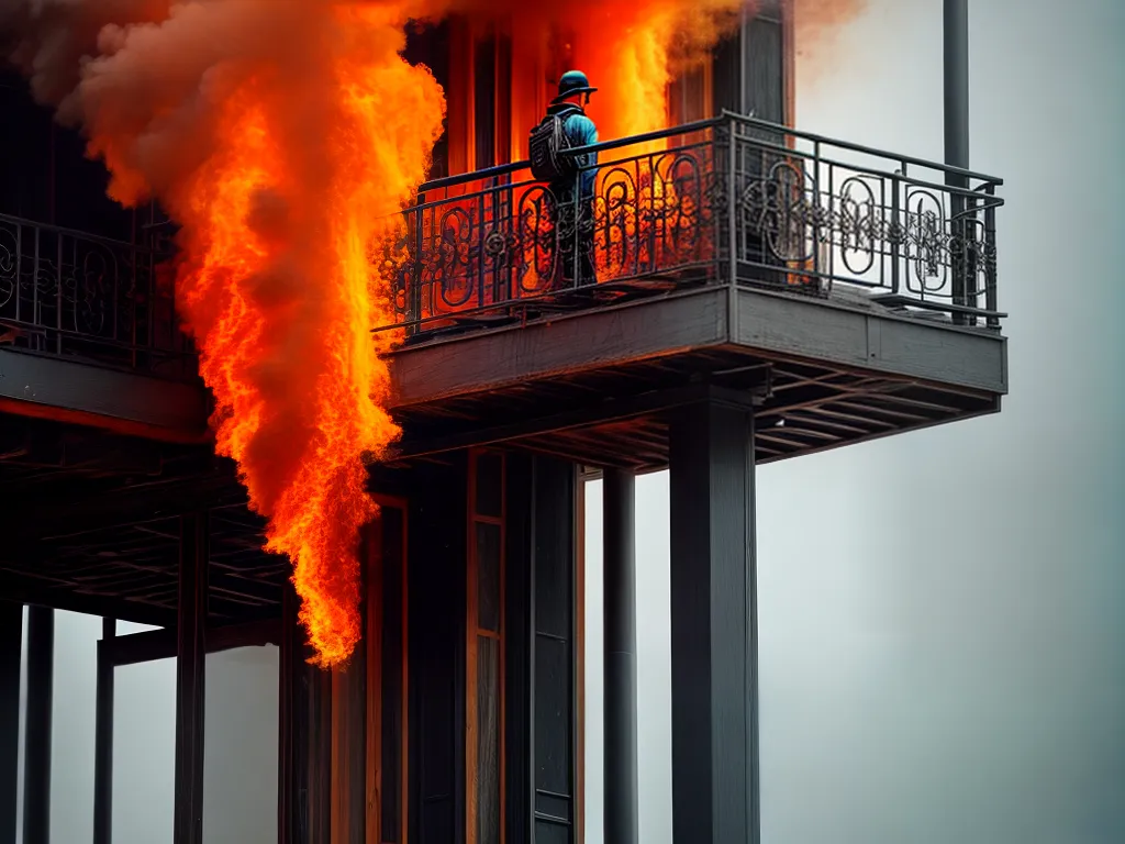 Fotos balcony flames danger curiosity