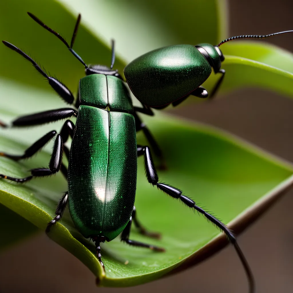 Fotos besouro longhorn verde iridescente