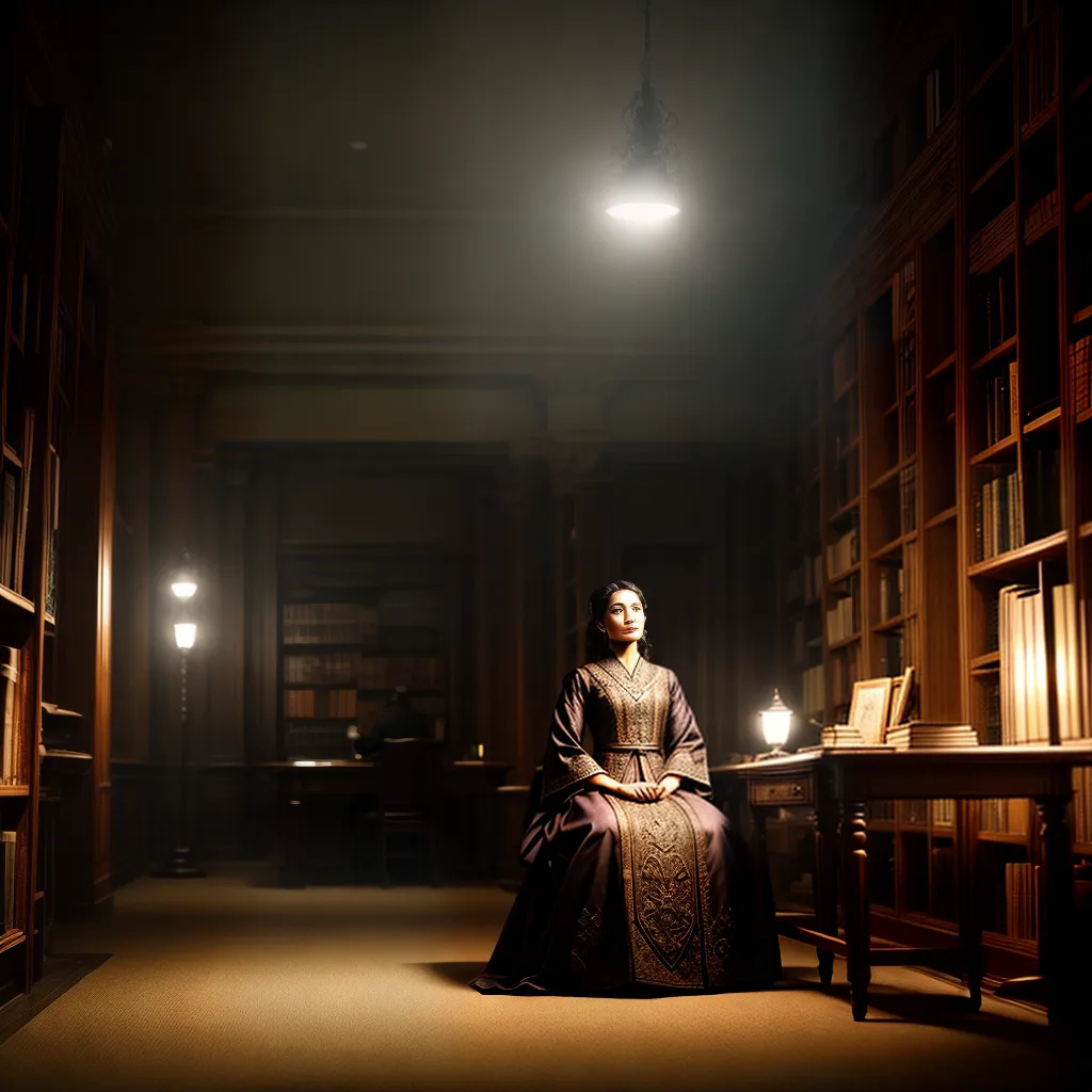 Fotos biblioteca noturna estudante luz misterios