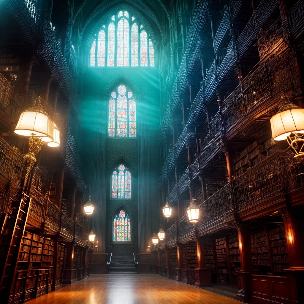 Biblioteca dos Sonhos: Desvendando o Mundo dos Significados Oníricos. 2 Fotos biblioteca sonhadora livros nuvens janelas