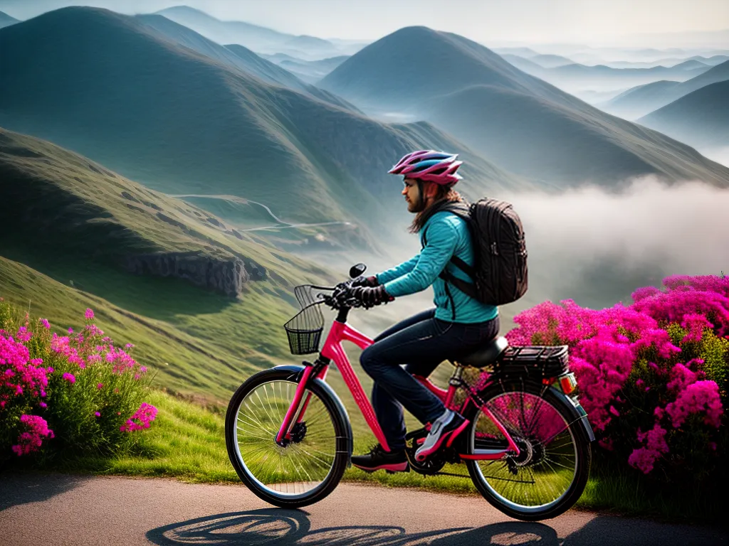 Fotos bicicleta colorida sonho paisagem