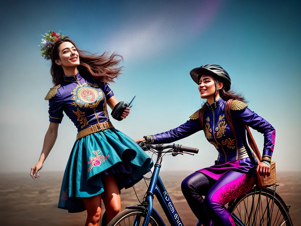 Fotos bicicleta sonhos ilustracao colorida