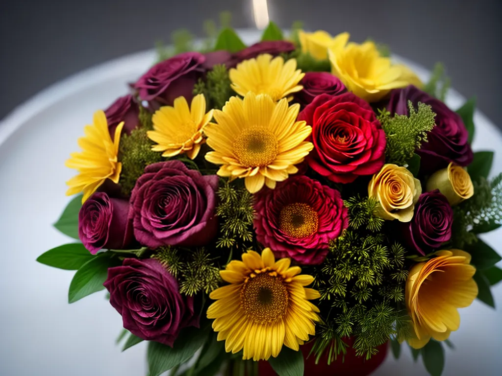 Fotos bouquet flores vibrantes fragrancia