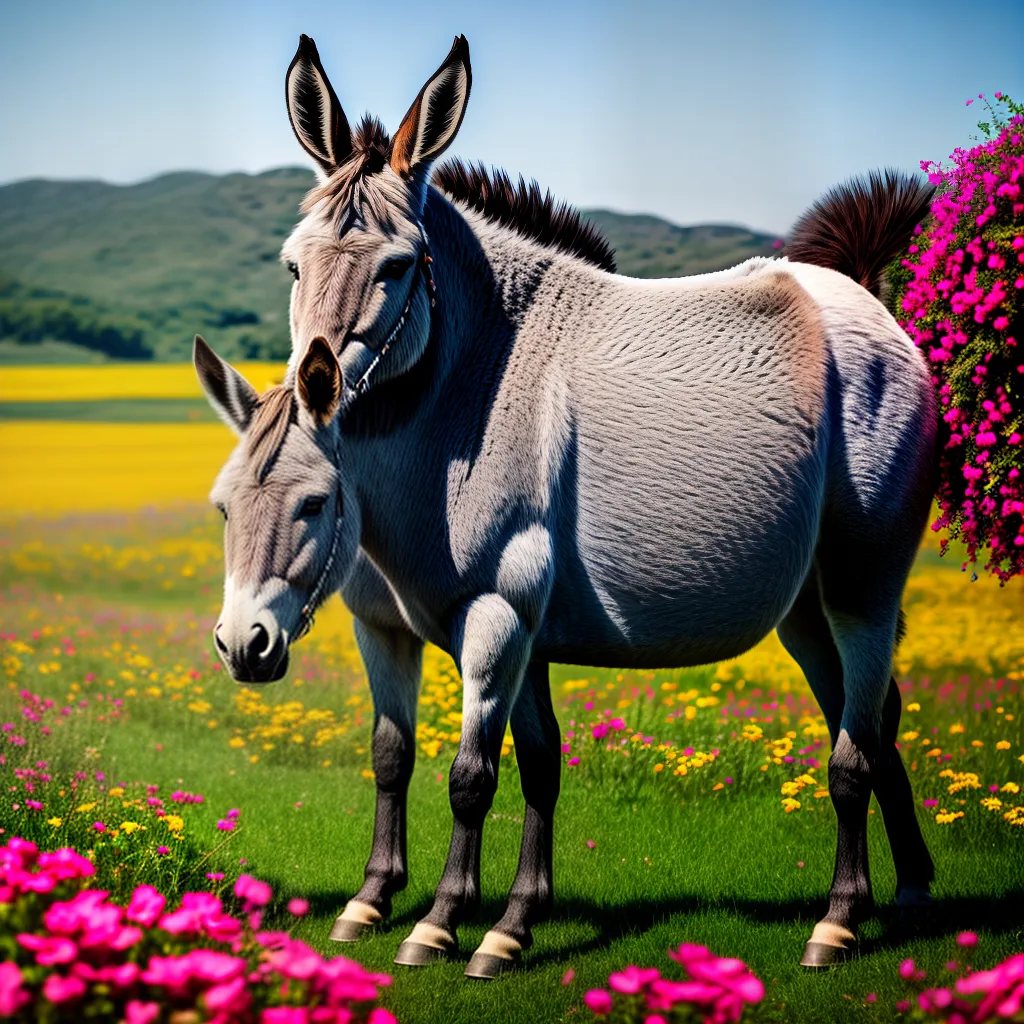Desvendando o Significado dos Sonhos com Burricos 4 Fotos burro campo flores sonho