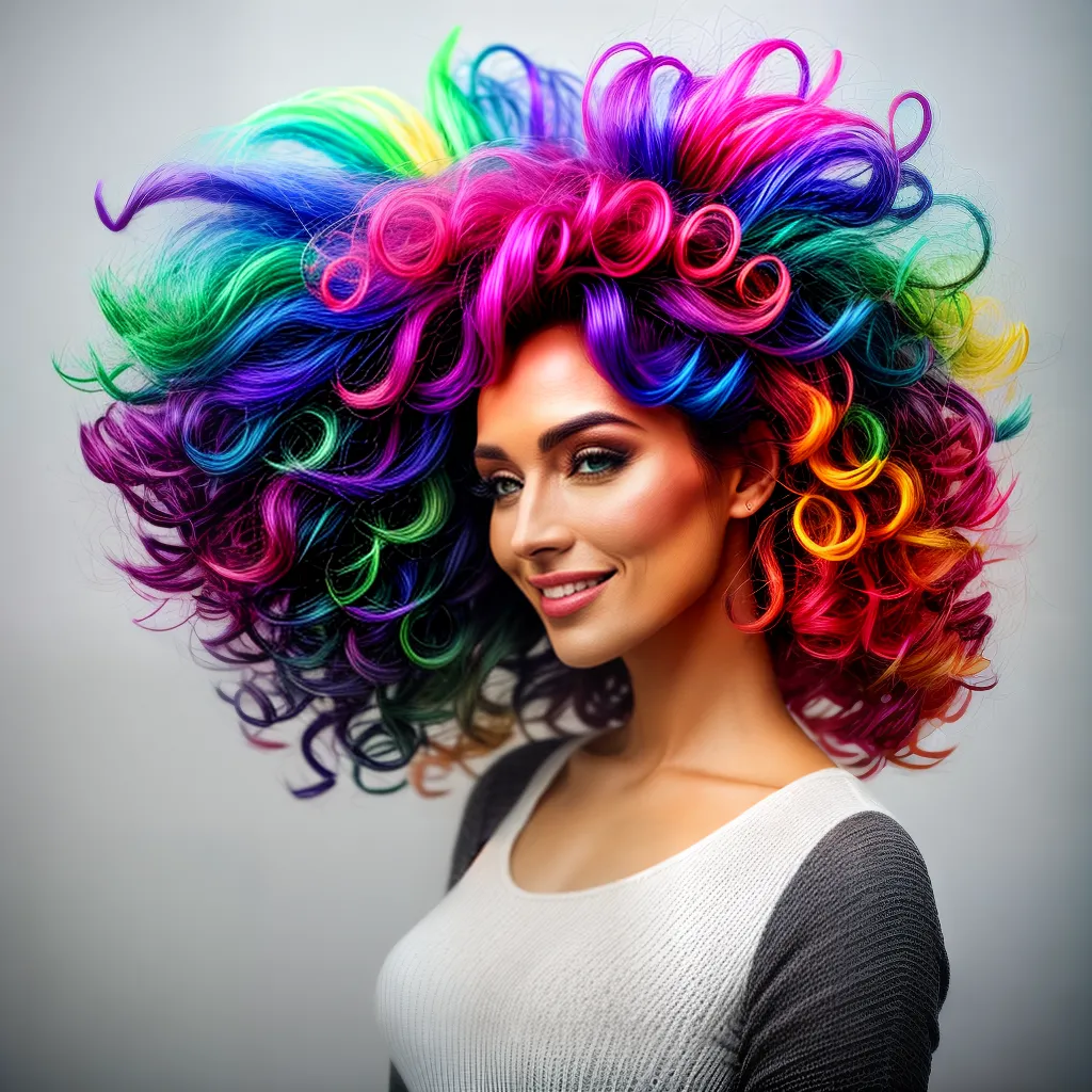 Fotos cabelo colorido ilustracao alegria