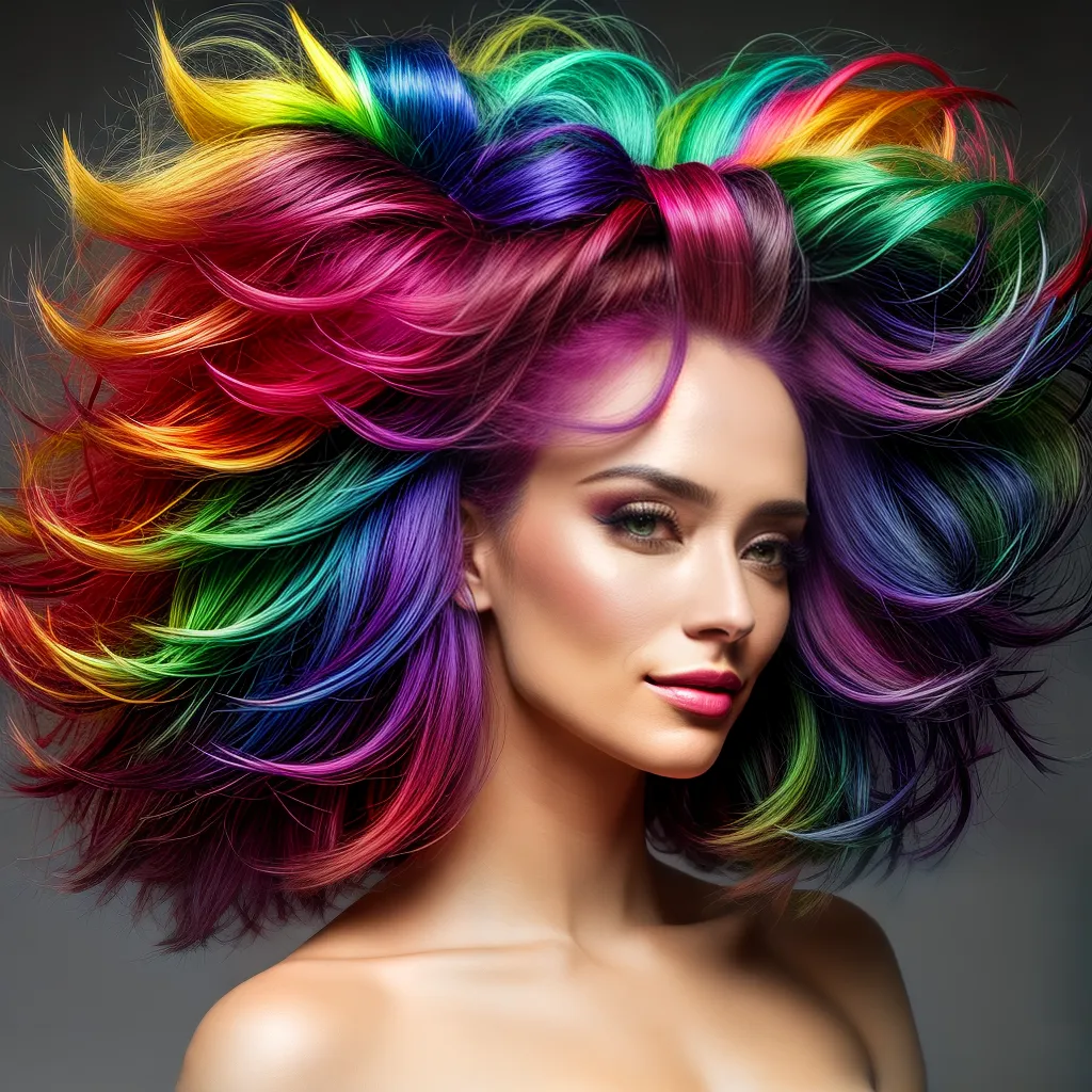 Fotos cabelo criativo ilustracao colorida