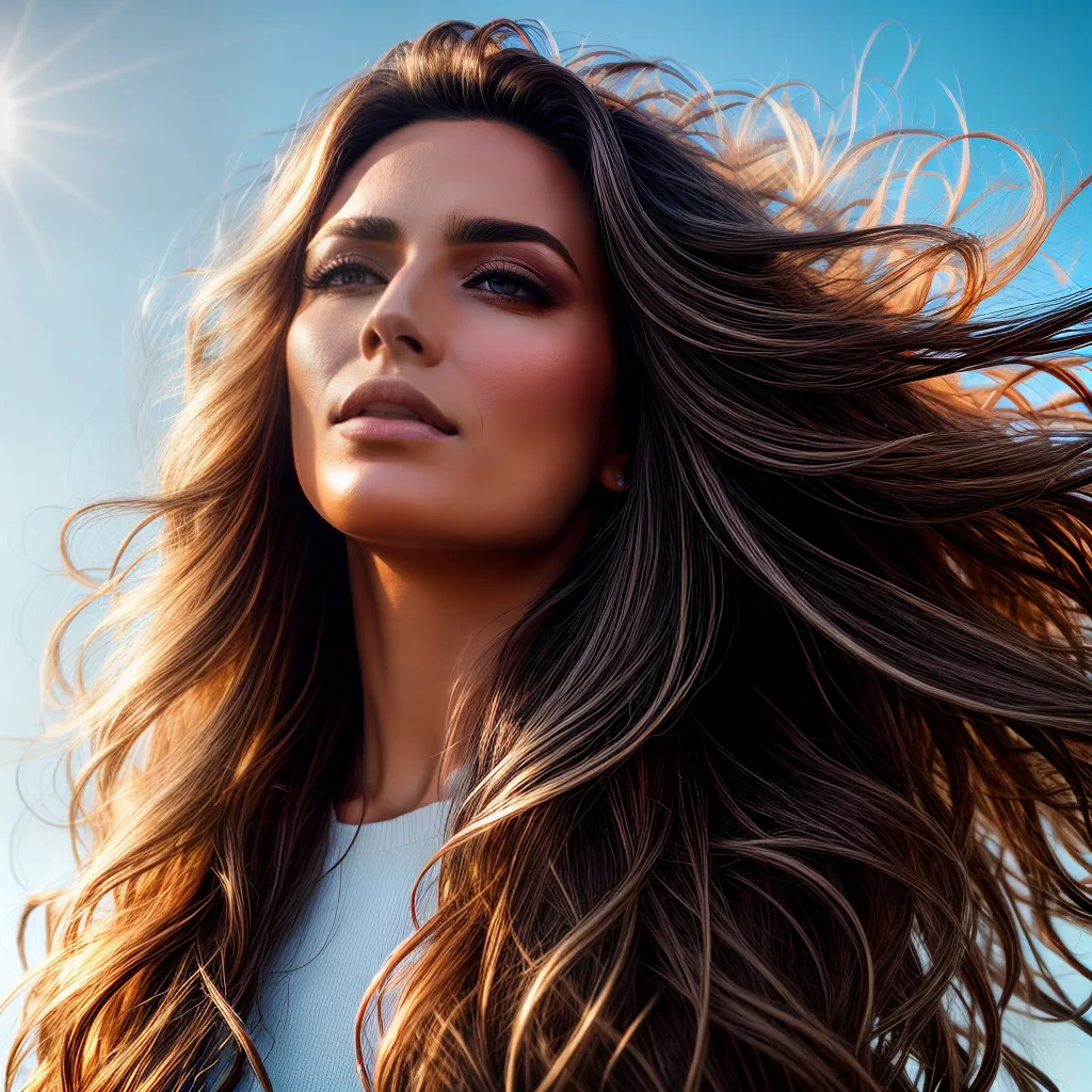 Fotos cabelo fluindo sonho luz