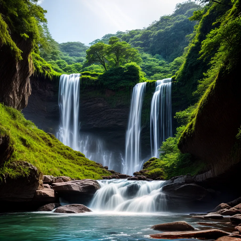 Fotos cachoeira poderosa natureza verde 1