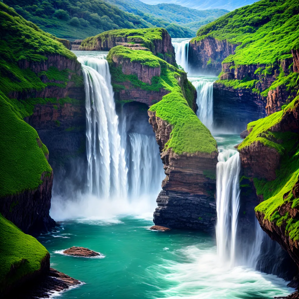 Fotos cachoeira poderosa natureza verde