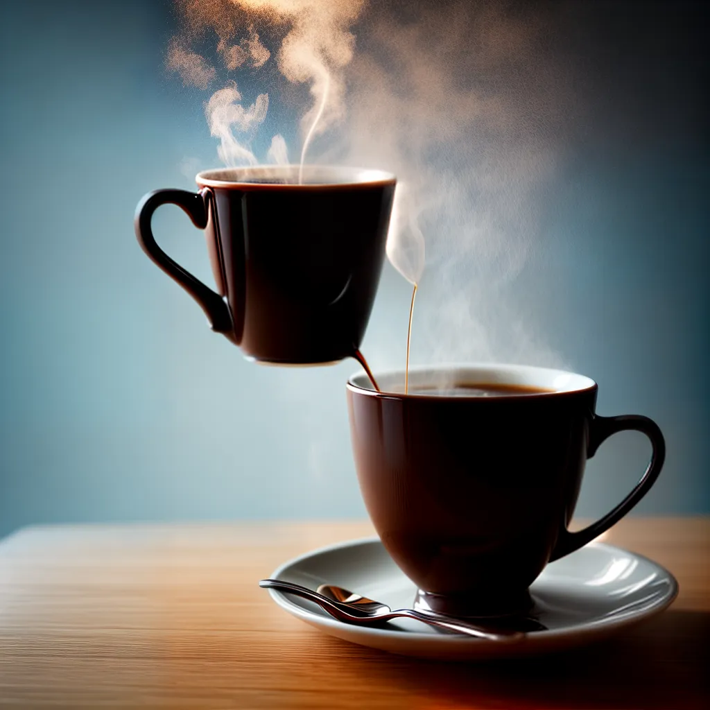 Fotos cafe colher adocante vapor