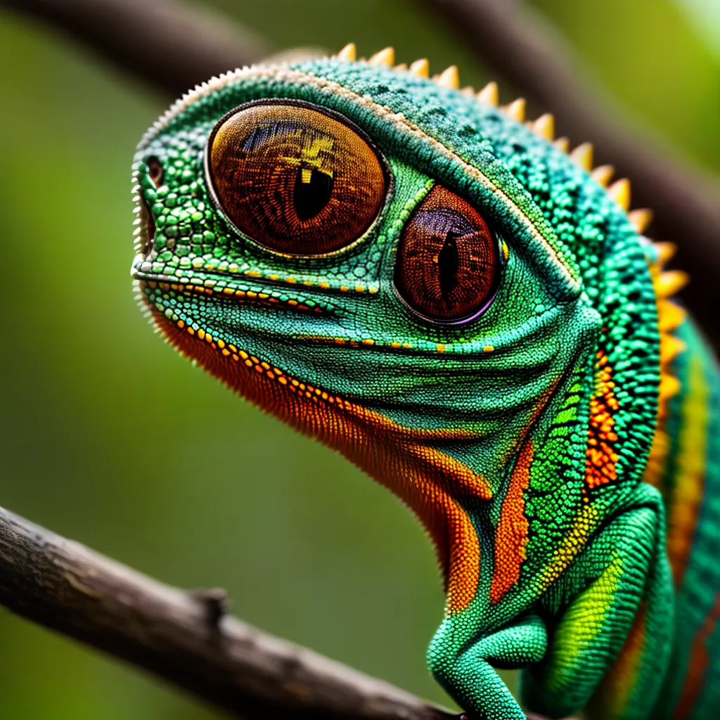 Sonhar com Répteis: Desvendando os Mistérios do Mundo Animal 6 Fotos camaleao verde olhos escamas