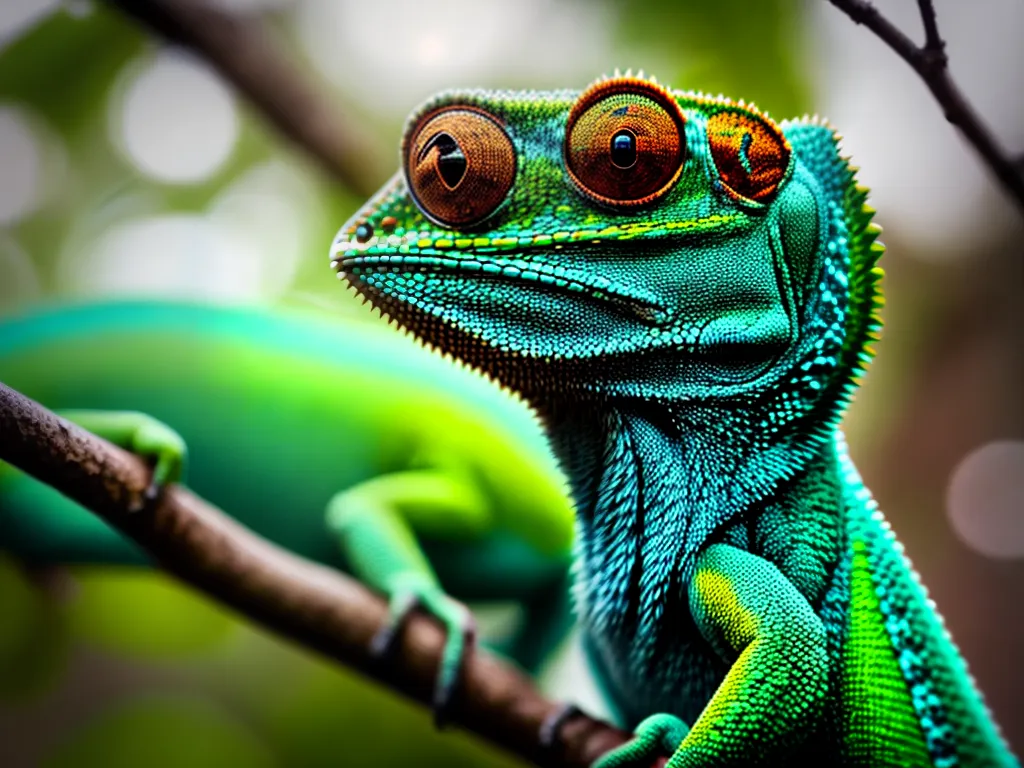 Fotos camaleao verde olhos hipnoticos