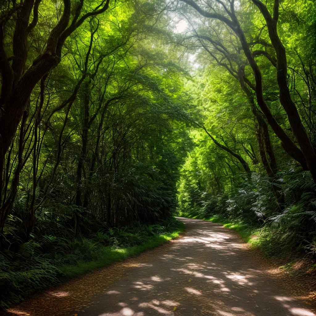 ando os Labirintos dos Sonhos: Interpretando os Caminhos da Vida 4 Fotos caminho floresta verde misterio jornada