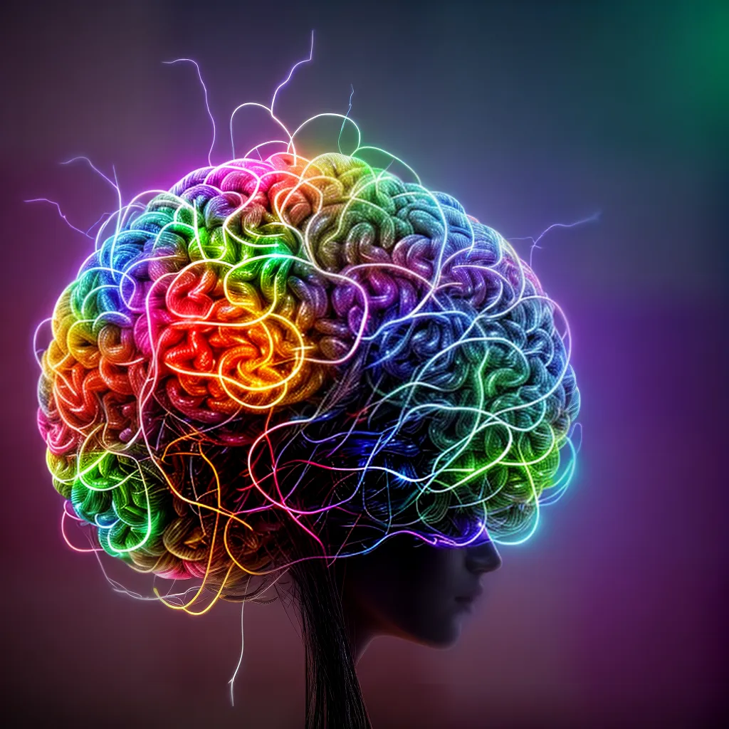 Decifrando os Enigmas dos Sonhos com Neurônios e Sinapses 3 Fotos caminhos coloridos cerebro misterios sonhos