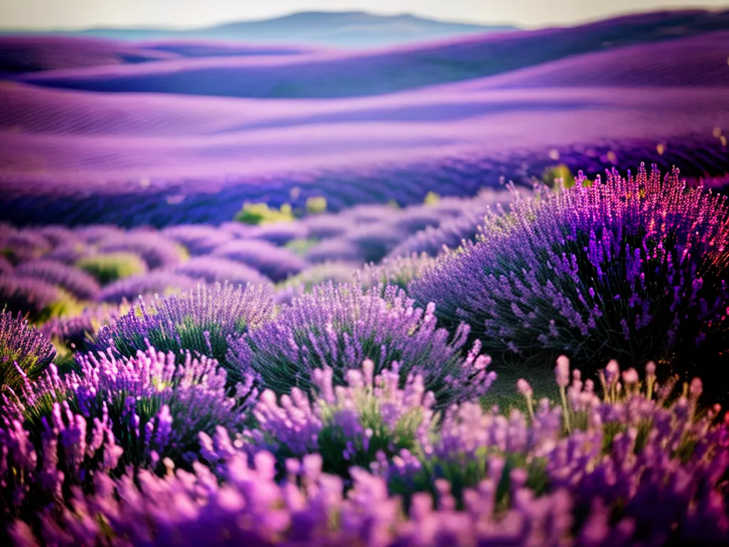Fotos campo lavanda roxo ceu limpo