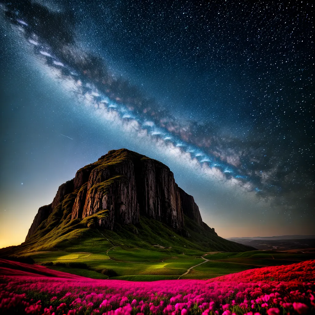 Fotos campo semillas estrelas lua
