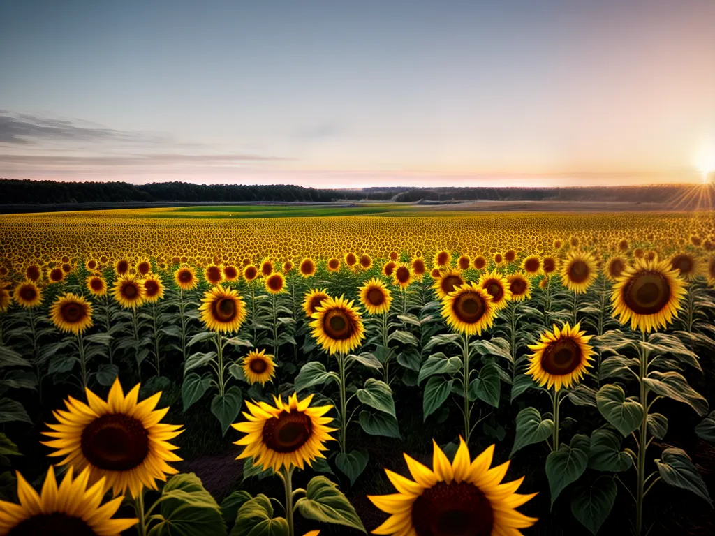 Fotos campo sol brilhante girasois