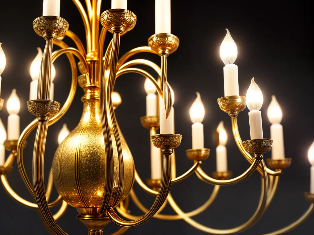 Descubra o Mistério por Trás do Candelabro nos Seus Sonhos 3 Fotos candelabro dourado luz sombra