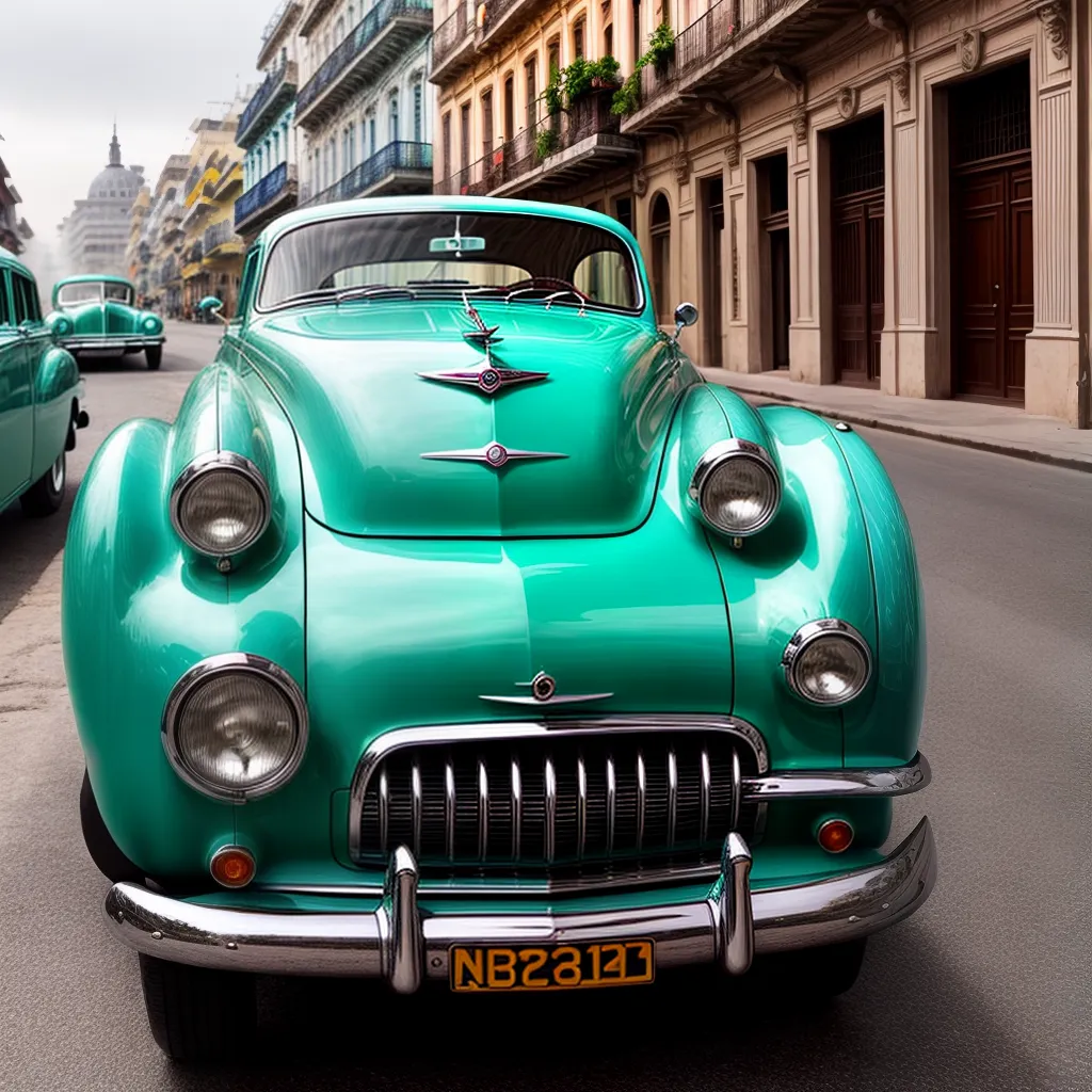 Fotos carro vintage colorido havana