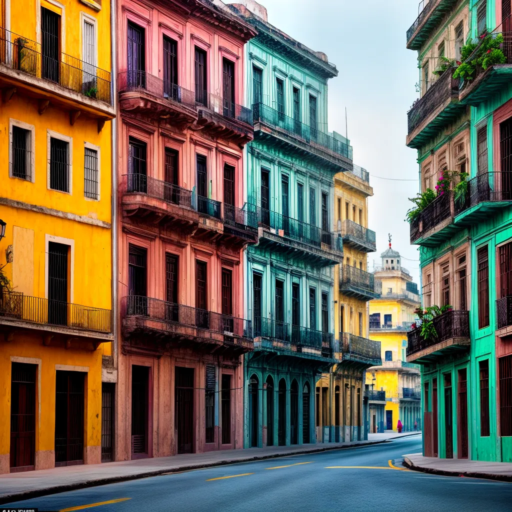Fotos casa colorida havana cuba