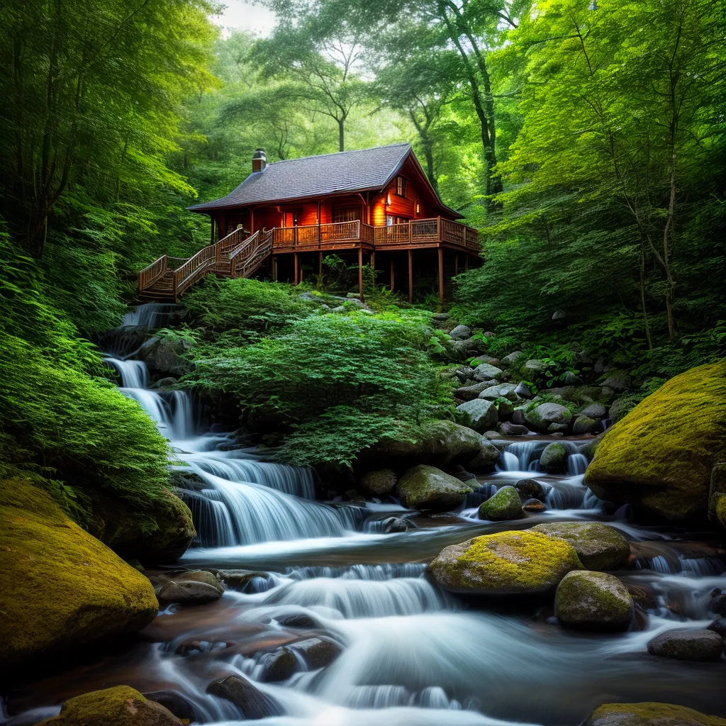 Fotos casa encantadora floresta verde magica
