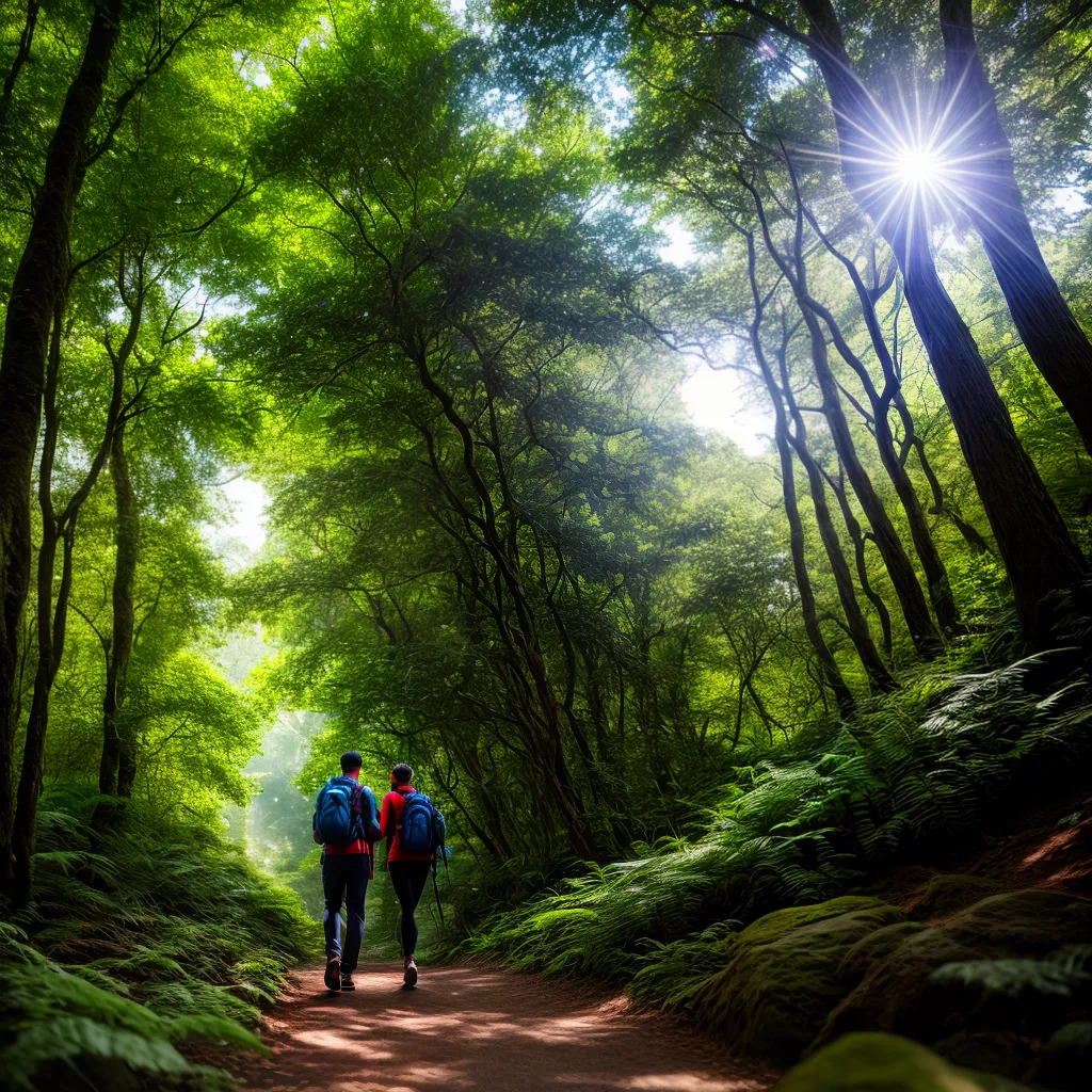 Sustentável: Realizando o Sonho de Viajar com Responsabilidade Ambiental 6 Fotos casal trilha floresta sustentavel 1