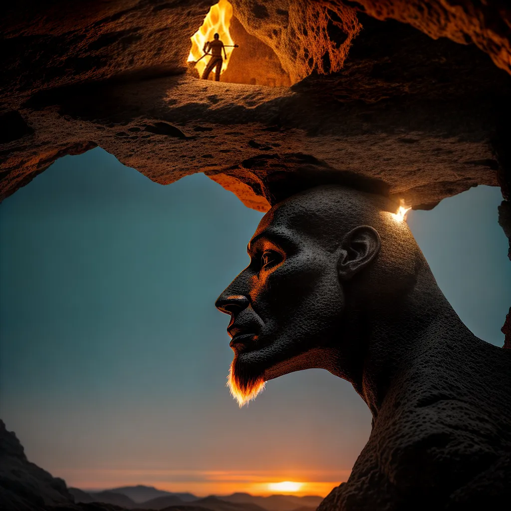 Sonhar com o Homem das Cavernas: O Significado Revelado 3 Fotos caverna fogo sombra primal instinto
