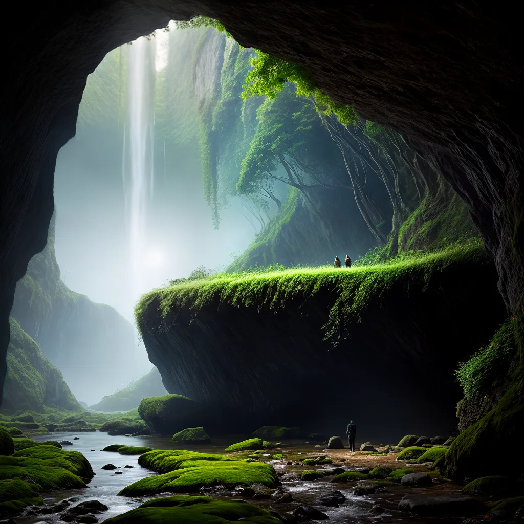 Gruta Misteriosa: Descubra o Significado de Sonhar com uma Caverna 5 Fotos caverna misteriosa vegetacao brilho