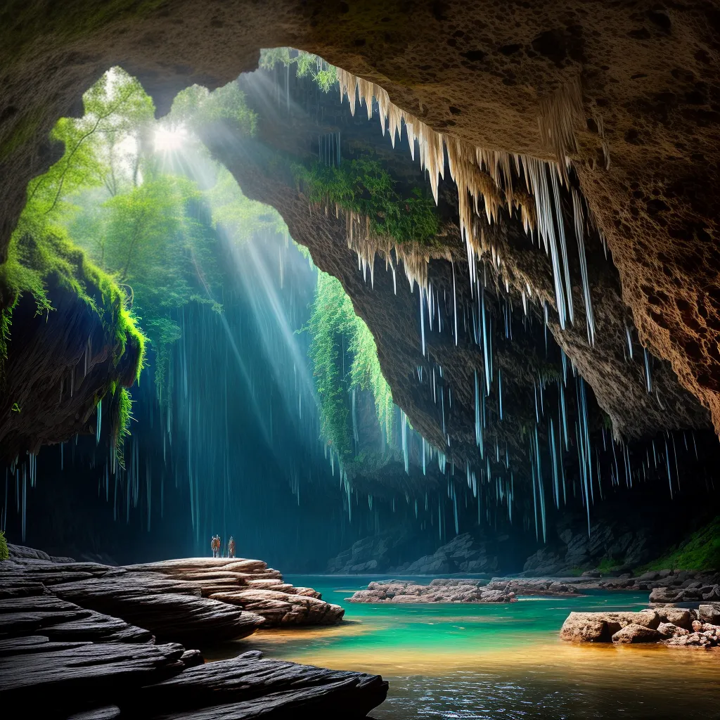 Significados Profundos: O Que Sonhar com Cavernas Revela 2 Fotos caverna vegetacao lago subterraneo