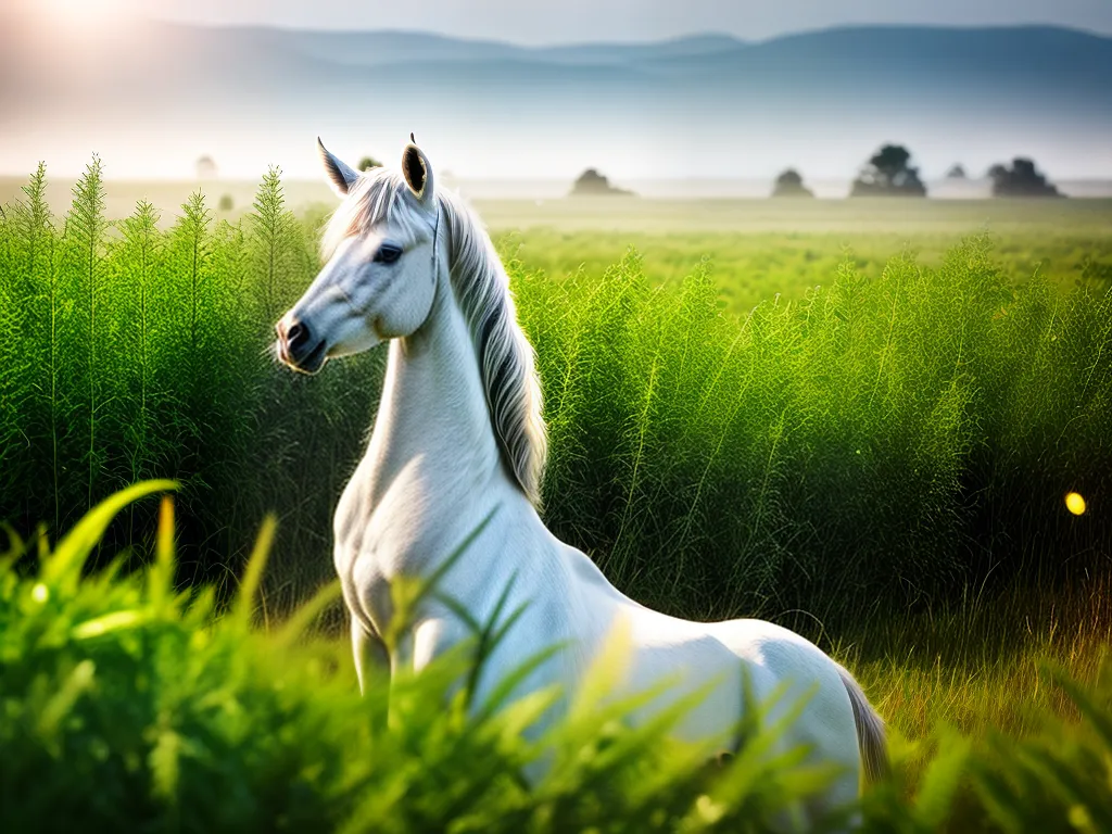 Desvendando os mistérios dos sonhos: conheça o significado de sonhar com Urtiga e Unicórnio 6 Fotos cena mistica unicornio campo urtigas