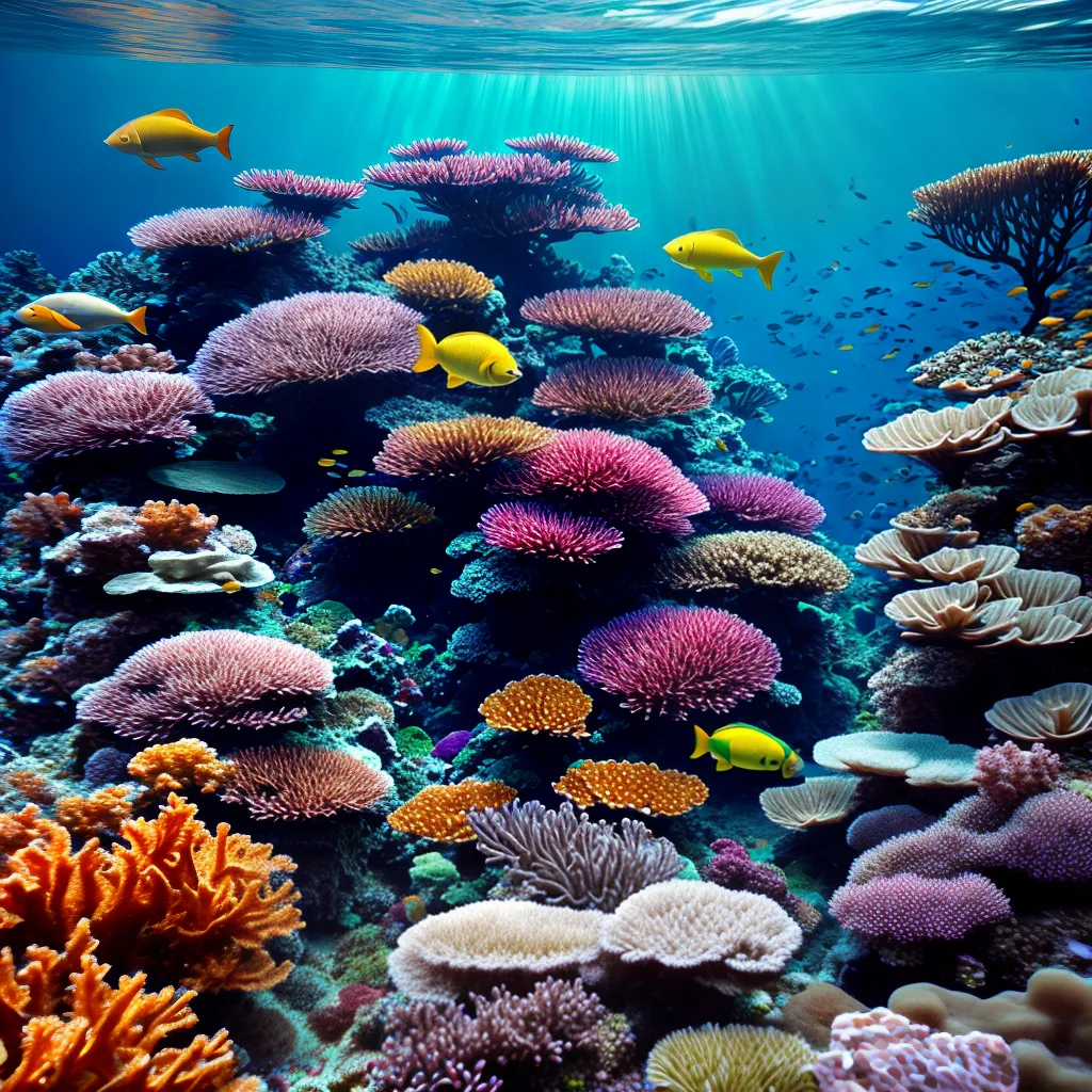 Fotos cena subaquatica peixes coloridos recifes