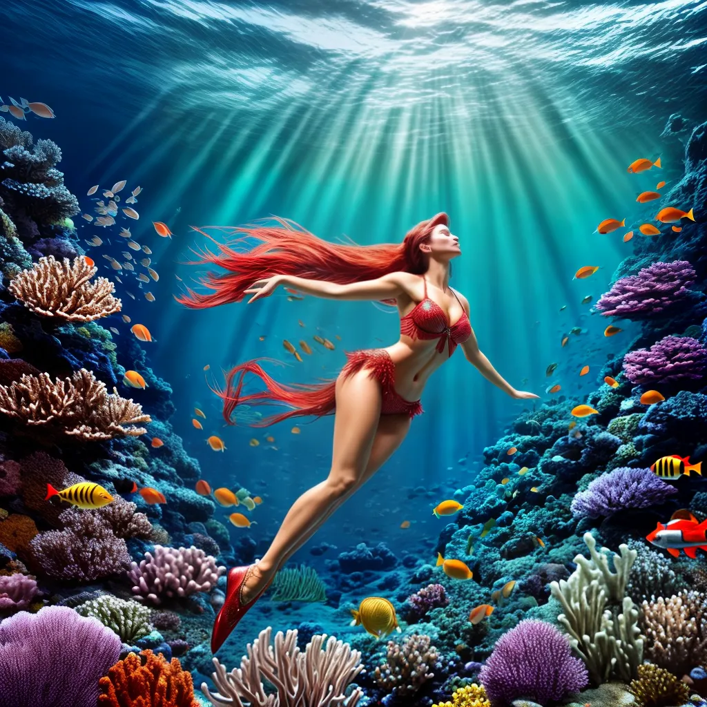 Mergulhe na Melodia do Sonho: Descubra o Significado de Sonhar com Música, Dança e Peixe 2 Fotos cena subaquatica peixes coloridos sereia