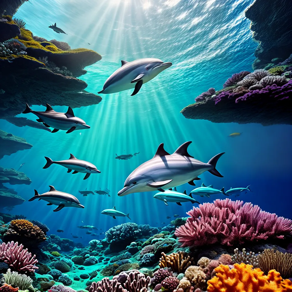 A Linguagem dos Sonhos: Decifrando a Comunicação no Mundo Submarino 4 Fotos cena subaquatica recifes coral golfinhos