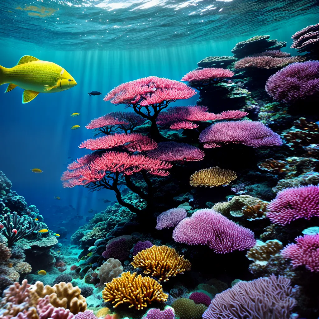 Sonhar com Mar Profundo: Desvendando os Segredos Submersos 4 Fotos cena submarina recifes coral peixes coloridos